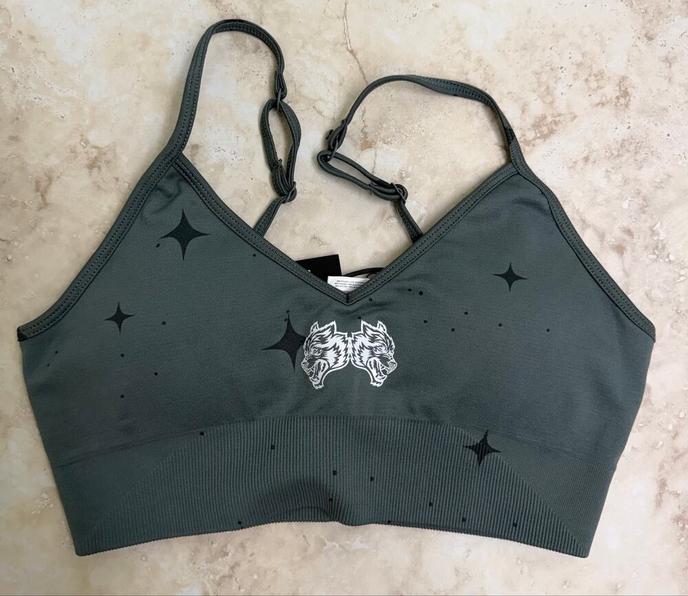 Darc Sport SHE starry-night seamless sports sage green wolf starburst NWT Medium